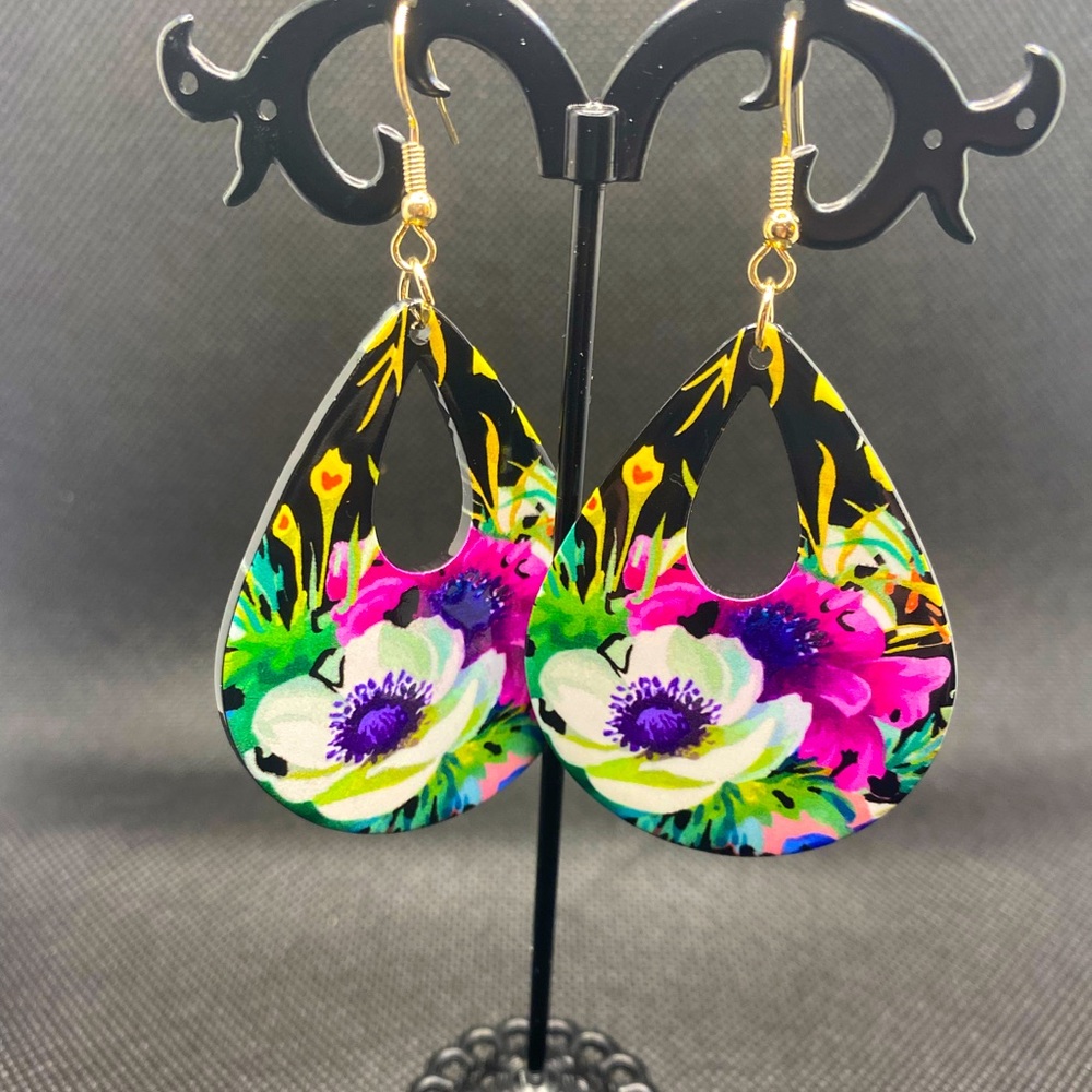 Floral Teardrop Earrings
